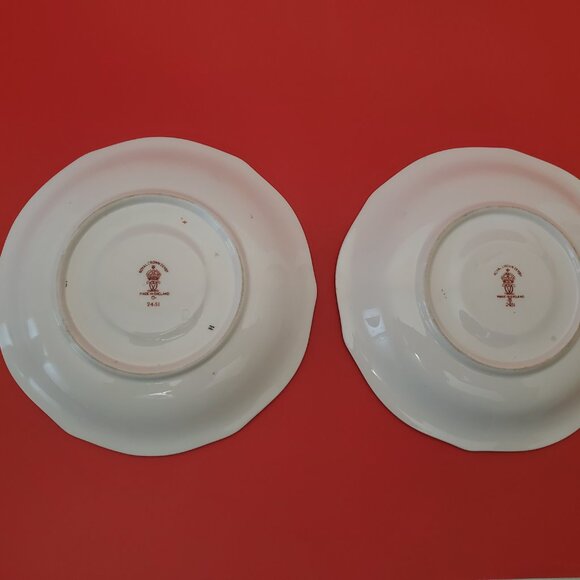 Vintage Royal Crown Derby Imari Tea Cups & Saucers-  Scalloped Rim 1927 & 1934 - Picture 10 of 16